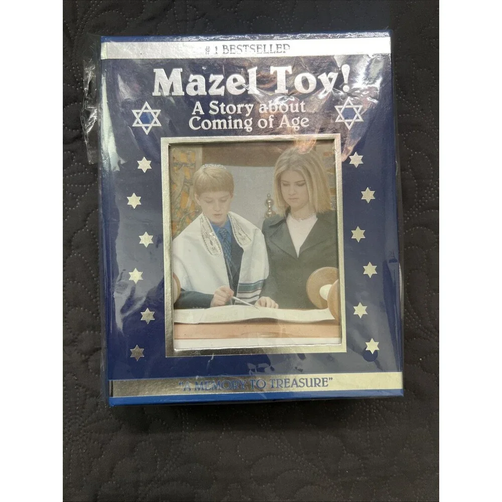 RARE Mudpie MAZEL TOV Photo Keepsake Box Treasury Edition Bar Mitzvah Gift Kids